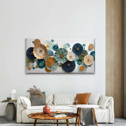 Modern Abstract Ceramic Wall Art Canvas Office Home Room Framed 120x60cm