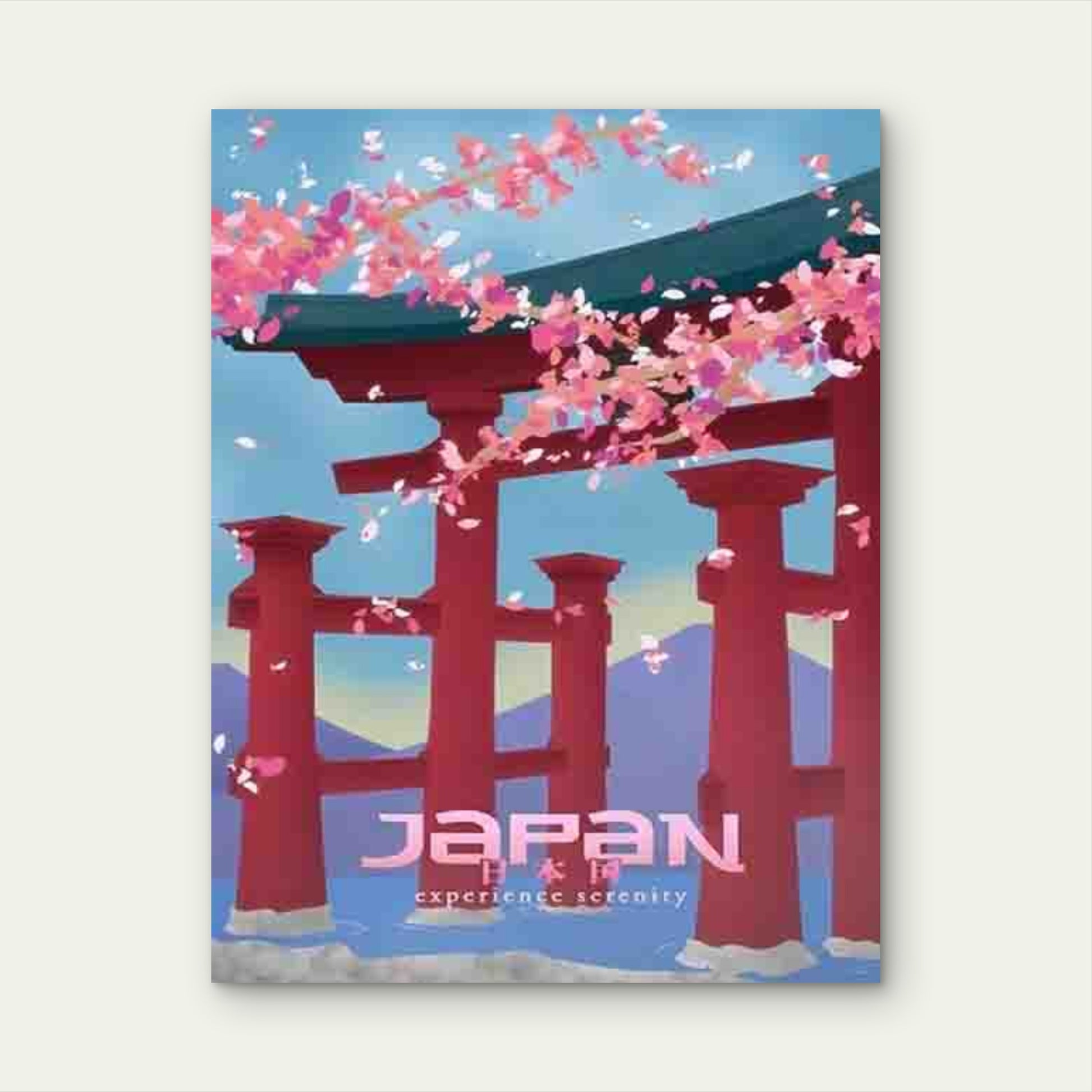 Japanese Cherry Blossom 60x90cm Metal Print Ready to Hang - Bella Home Decor