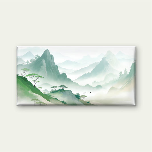 Morning Breath of Mountains Wall Art Canvas Office Home Room Framed 120x60cm