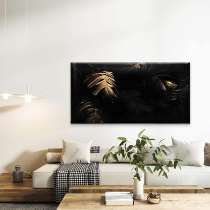 Monstera Leaf Wall Art Canvas Office Home Room Framed 120x60cm - Bella Home Decor