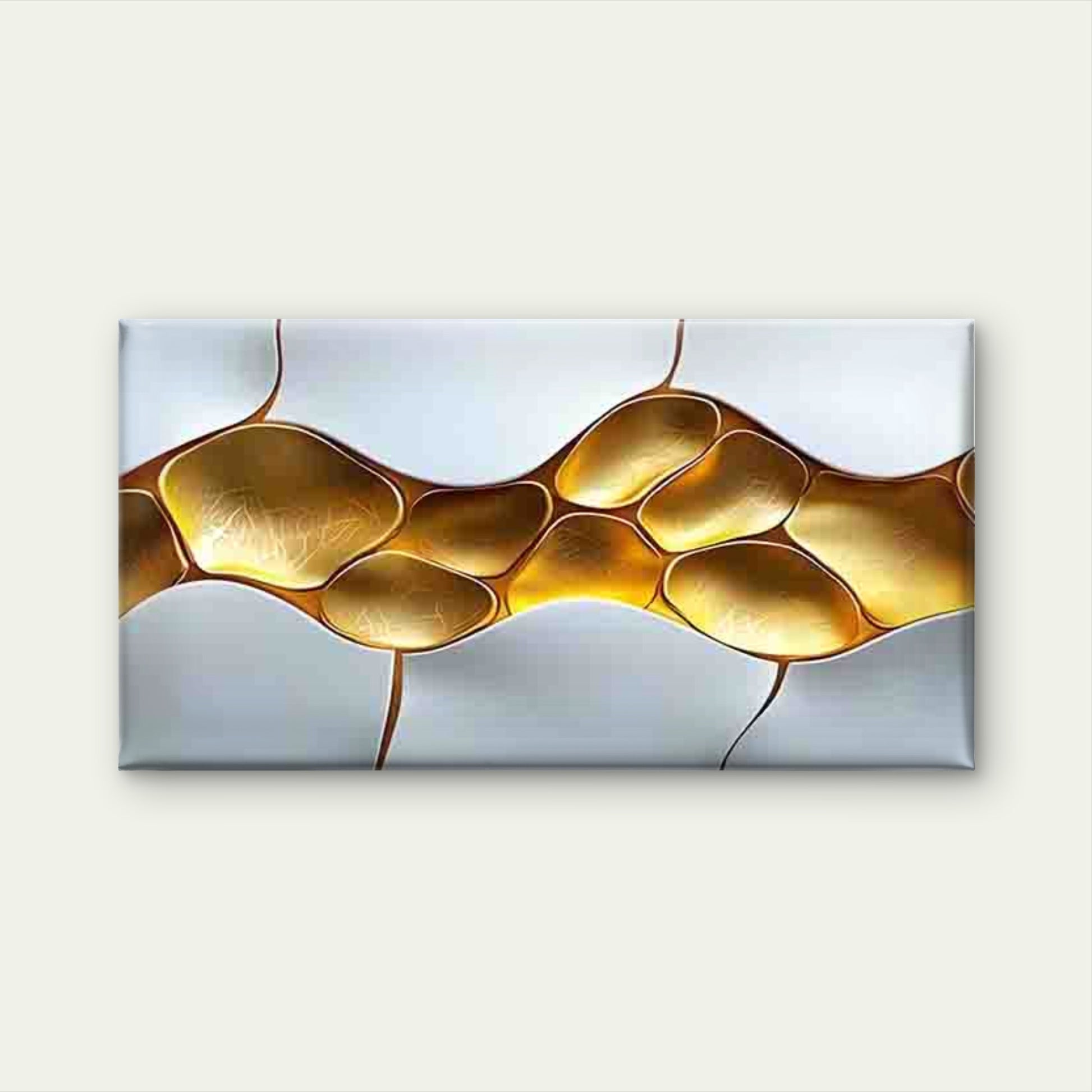 Abstract Irregular Block Wall Art Canvas Office Home Room Framed 120x60cm - Bella Home Decor