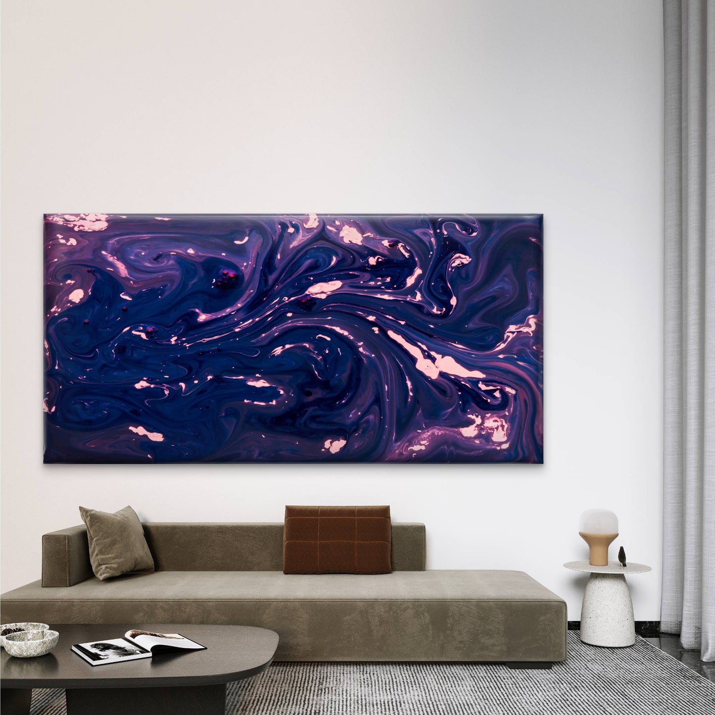 Abstract Fluid Art Background Wall Art Canvas Office Home Room Framed 120x60cm