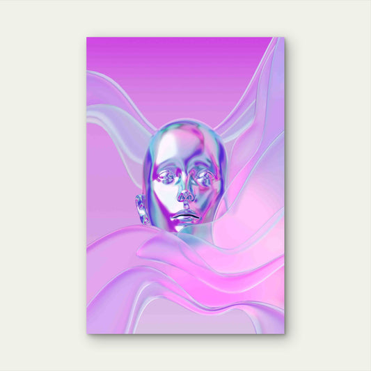 3D View Holographic Layering 60x90cm Metal Print Ready to Hang