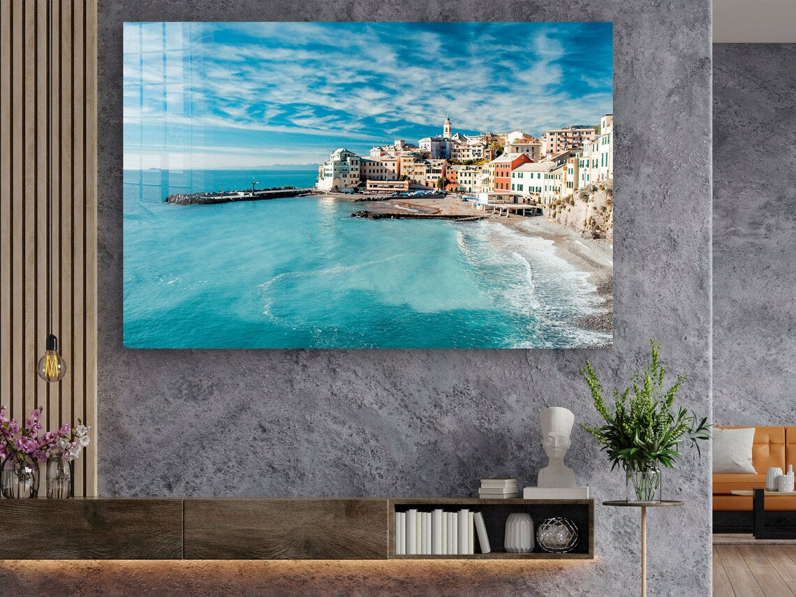 City Seascape Aerial UV Direct Aluminum Print Australian Made Quality