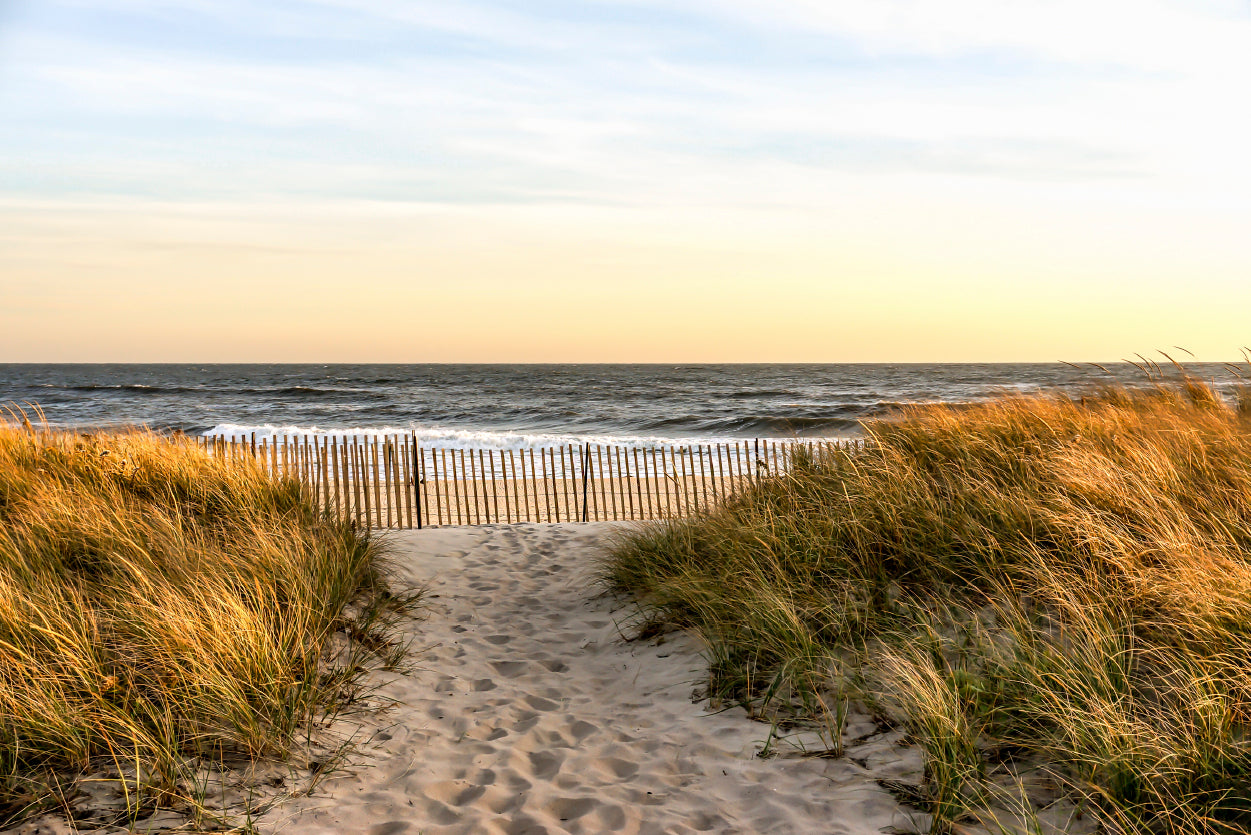 Shore of Hampton Beach New York Print 100% Australian Made - Bella Home Decor
