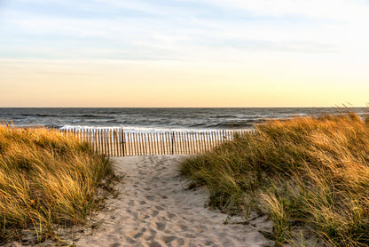 Shore of Hampton Beach New York Print 100% Australian Made - Bella Home Decor