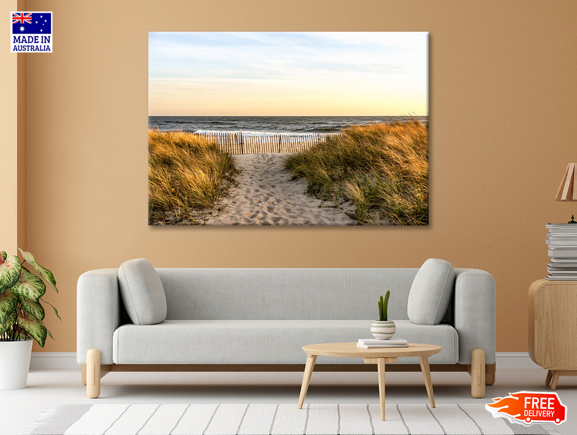Shore of Hampton Beach New York Print 100% Australian Made - Bella Home Decor