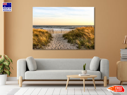 Shore of Hampton Beach New York Print 100% Australian Made - Bella Home Decor
