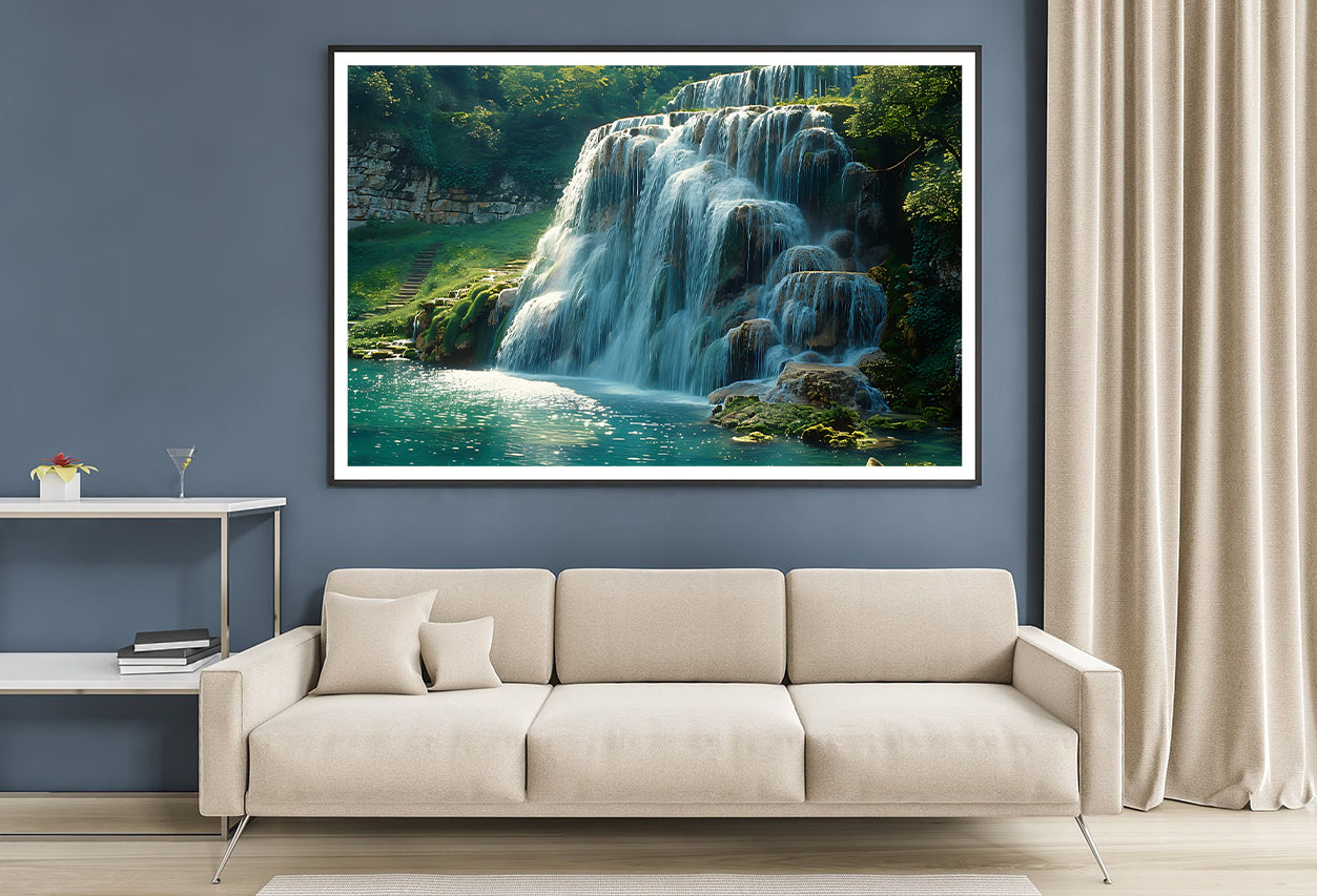 Waterfall in Plitvice National Park View Home Decor Premium Quality Poster Print Choose Your Sizes