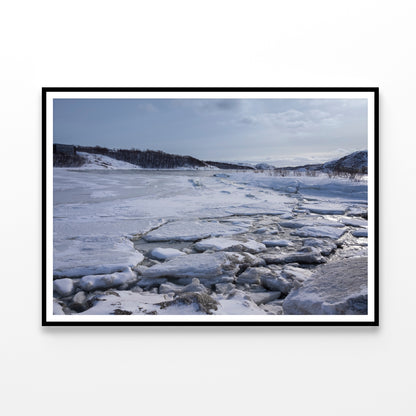 Winter Snow-Covered Trees and a Cloudy Sky Home Decor Premium Quality Poster Print Choose Your Sizes