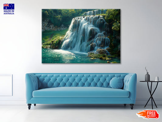 Waterfall in Plitvice National Park View Print 100% Australian Made - Bella Home Decor