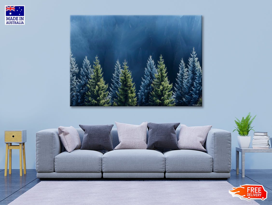 Forest Of Pine Trees Print 100% Australian Made - Bella Home Decor