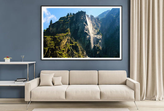 Waterfall In Mauvoisin Valley Home Decor Premium Quality Poster Print Choose Your Sizes