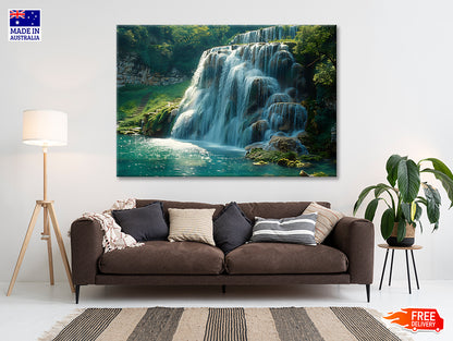 Waterfall in Plitvice National Park View Print 100% Australian Made - Bella Home Decor