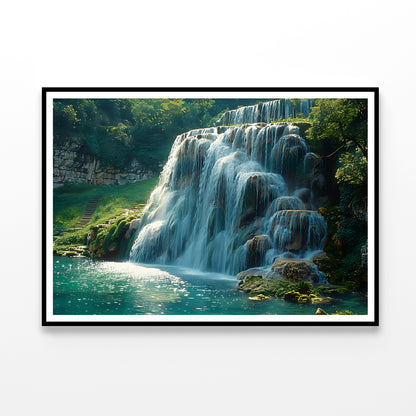 Waterfall in Plitvice National Park View Home Decor Premium Quality Poster Print Choose Your Sizes