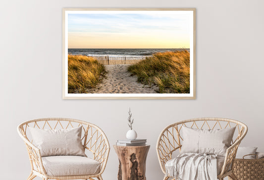 Shore of Hampton Beach New York Home Decor Premium Quality Poster Print Choose Your Sizes