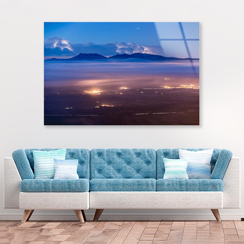 Sunrise with Fog from Bellmunt Catalunya Acrylic Glass Print Tempered Glass Wall Art 100% Made in Australia Ready to Hang