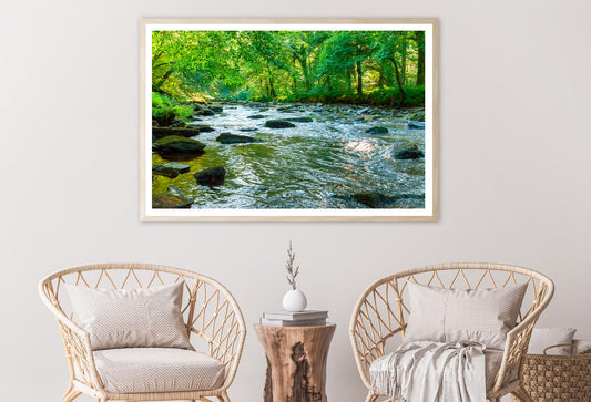 Along The River Barle in Tarr Steps Woodland Home Decor Premium Quality Poster Print Choose Your Sizes