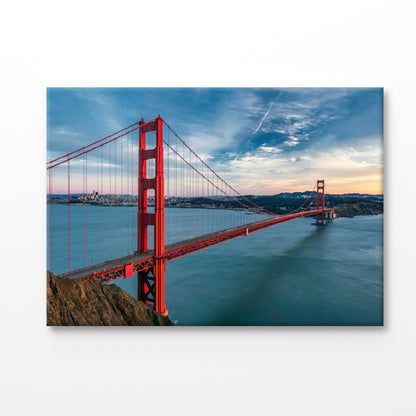 Bella Home Golden Gate Bridge in USA Aerial Print Canvas Ready to hang