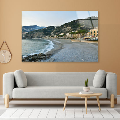 Green Mountains of Amalfi Coast Acrylic Glass Print Tempered Glass Wall Art 100% Made in Australia Ready to Hang - Bella Home Decor