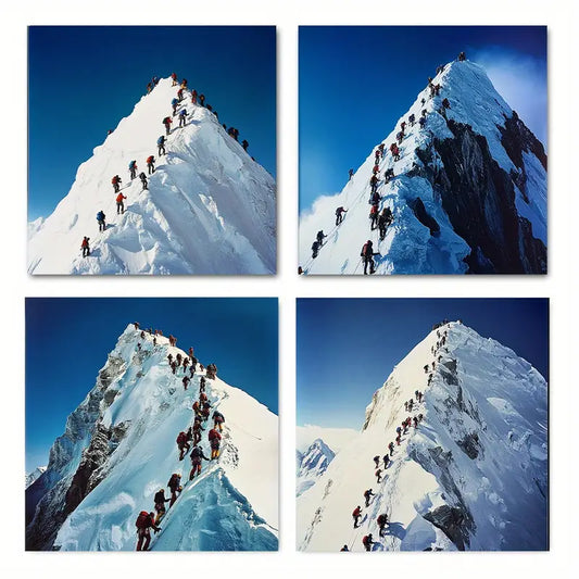 4pcs Vintage Abstract Canvas Painting Art Print Wall Art Canvas Framed