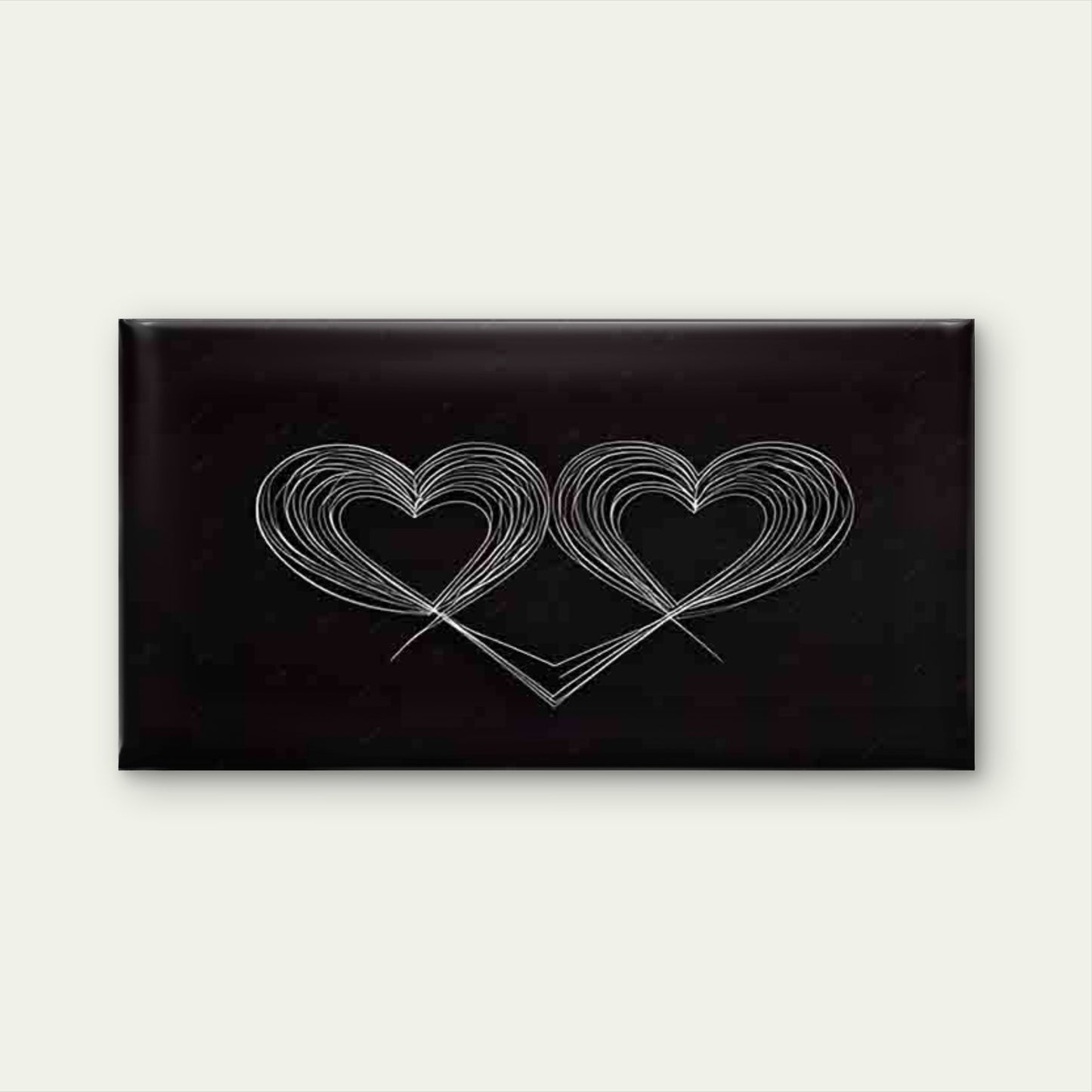 Double Heart Line Wall Art Canvas Office Home Room Framed 120x60cm