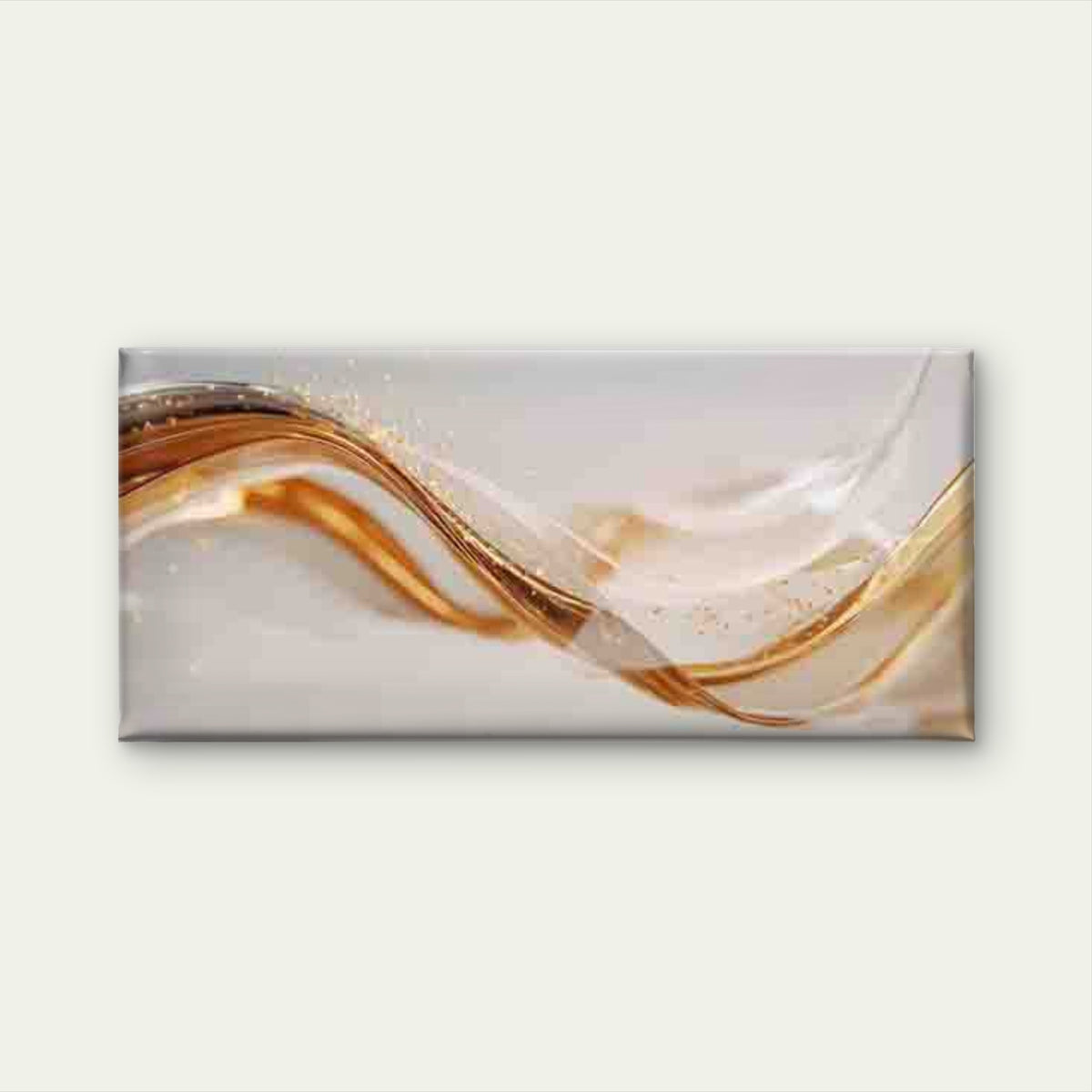 Glittering Golden Particles Wall Art Canvas Office Home Room Framed 120x60cm