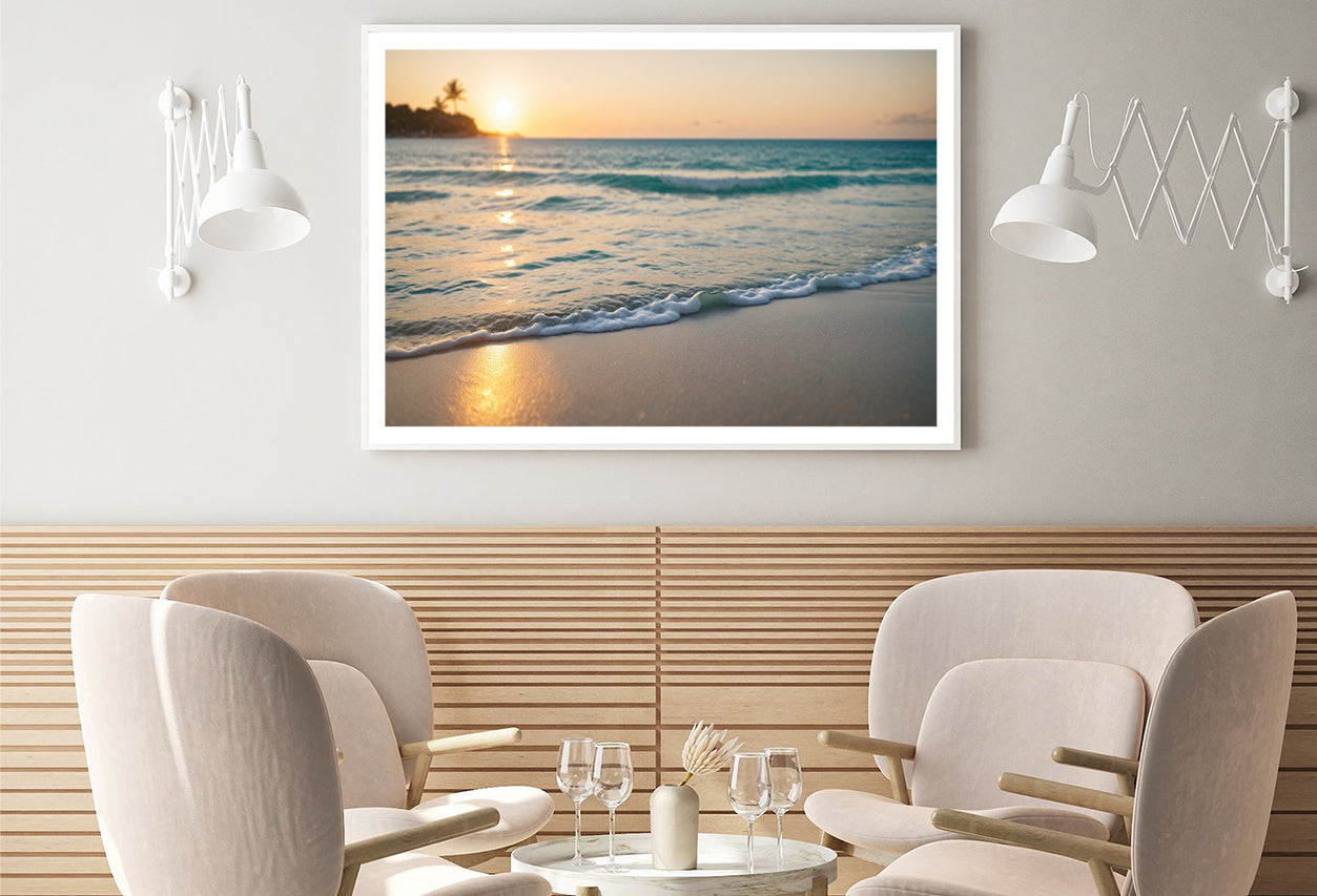 Blurred Tropical Beach View Home Decor Premium Quality Poster Print Choose Your Sizes