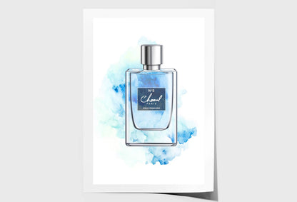 Blue Shade Perfume Wall Art Limited Edition High Quality Print Unframed Roll Canvas None