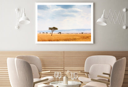 Kenya Open Field with Elephants Home Decor Premium Quality Poster Print Choose Your Sizes