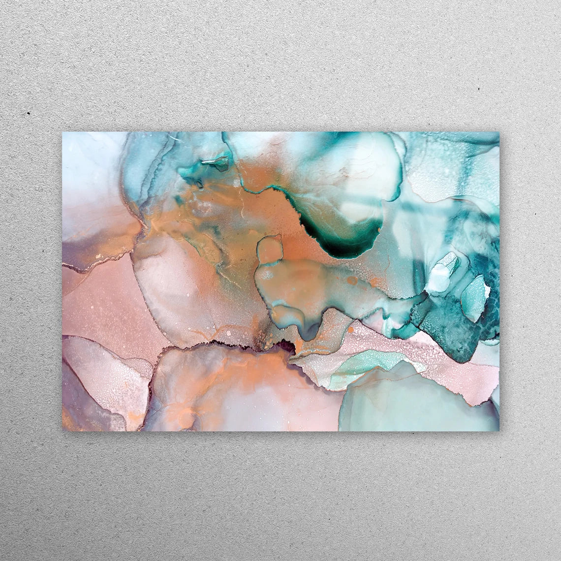 Green & Pink Marble Acrylic Glass Print Tempered Glass Wall Art 100% Made in Australia Ready to Hang