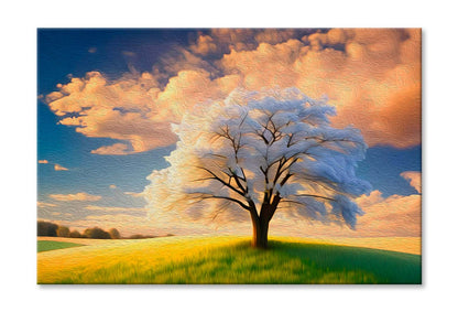 Abstract Tree  & Sky Oil Painting Wall Art Limited Edition High Quality Print