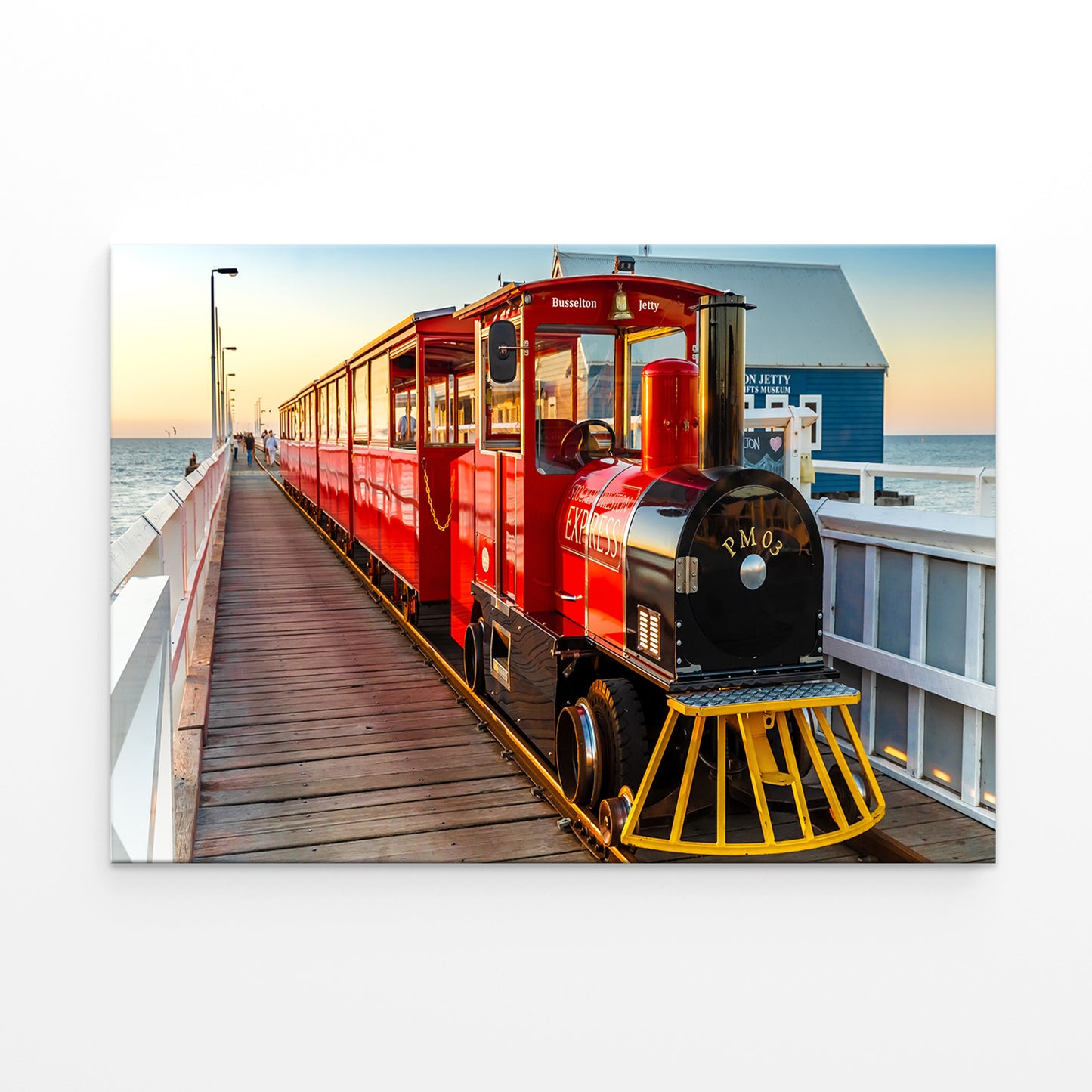 Busselton Jetty Western Australia Train Sunset Wall Art Decor 100% Australian Made