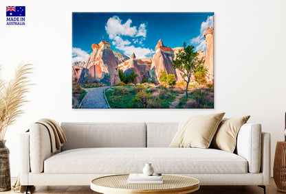 Forms Of Sandstone in the Canyon Cavusin Village Türkiye Wall Art Decor 100% Australian Made