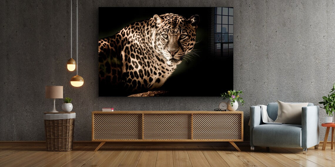 Leopard Closeup View UV Direct Aluminum Print Australian Made Quality