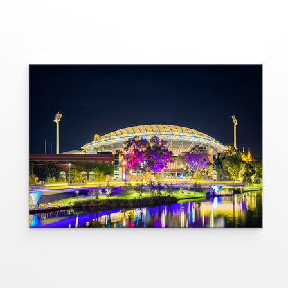 Adelaide Oval South Australia Night View Wall Art Decor 100% Australian Made
