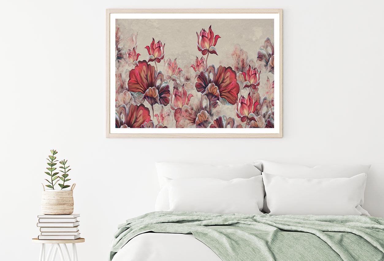 Art Painted Leaves and Water Lilies Home Decor Premium Quality Poster Print Choose Your Sizes