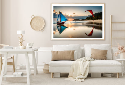 Rainbow over Water with Kites Home Decor Premium Quality Poster Print Choose Your Sizes