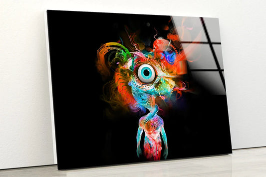 Eye Abstract Colorful UV Direct Aluminum Print Australian Made Quality