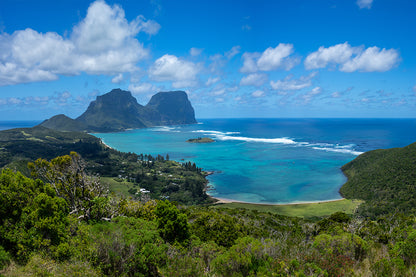 Lord Howe Island NSW Lagoon and Mountain View Wall Art Decor 100% Australian Made