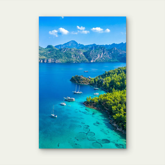 Tropical Cennet Beach Selimiye Village of Turkey 60x90cm Metal Print Ready to Hang