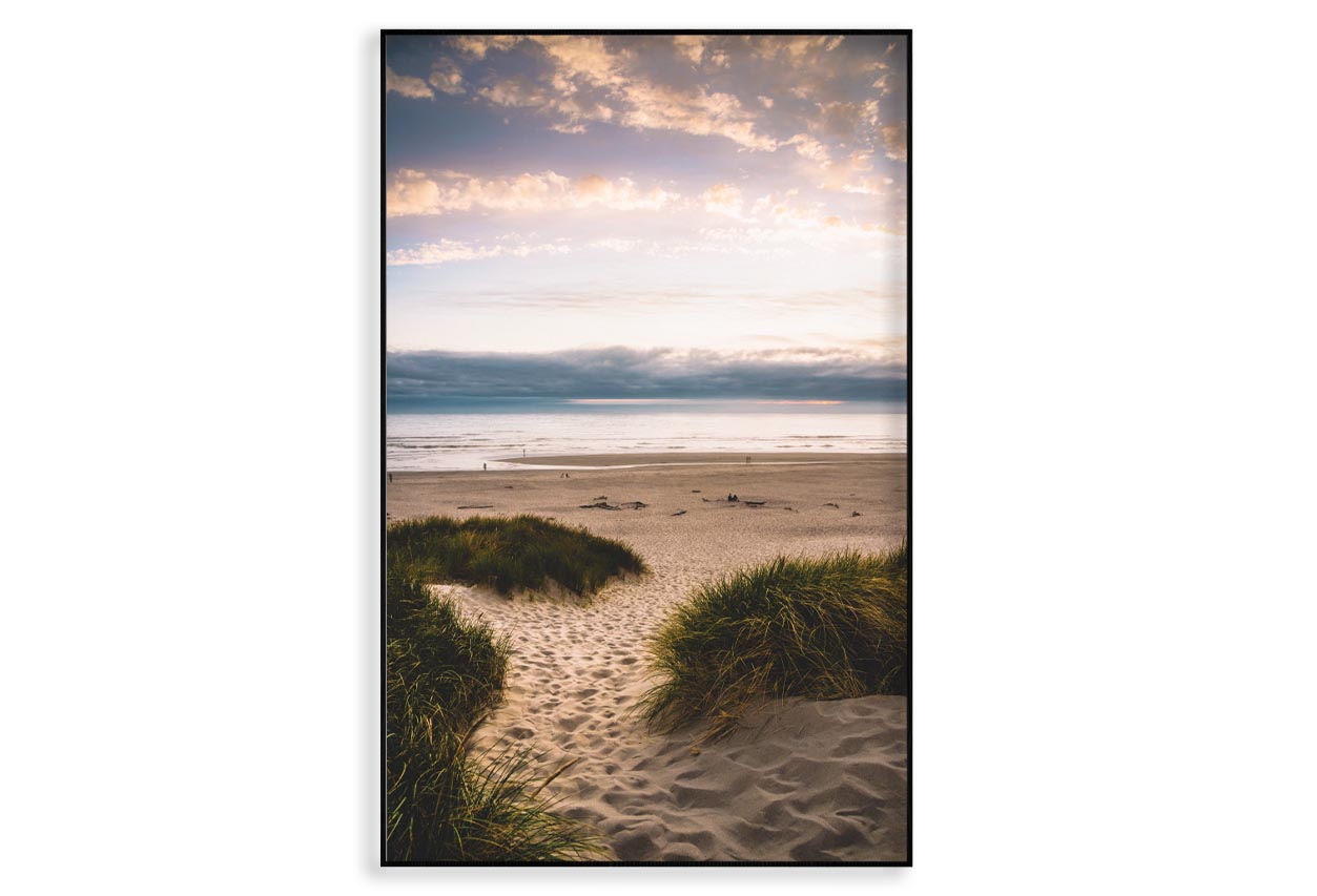 Sandy Trail Leads to The Beach Under Sunset on The Oregon Coas Home Decor Premium Quality Poster Print Choose Your Sizes - Bella Home Decor