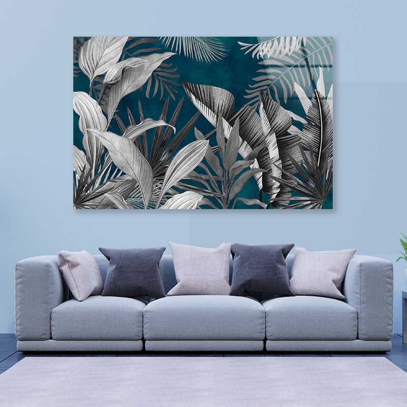 Tropical Leaves Style Acrylic Glass Print Tempered Glass Wall Art 100% Made in Australia Ready to Hang - Bella Home Decor