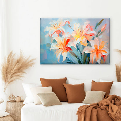 Textured Lily Flower Bloom Wall Art Decor 100% Australian Made - Bella Home Decor