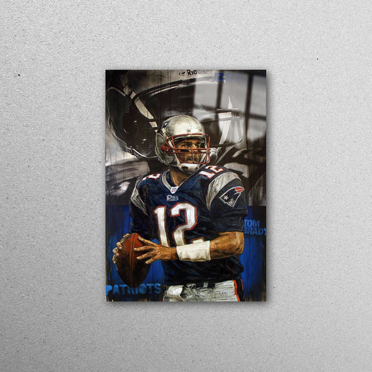 Tom Brady, Man Cave Football Acrylic Glass Print Tempered Glass Wall Art 100% Made in Australia Ready to Hang