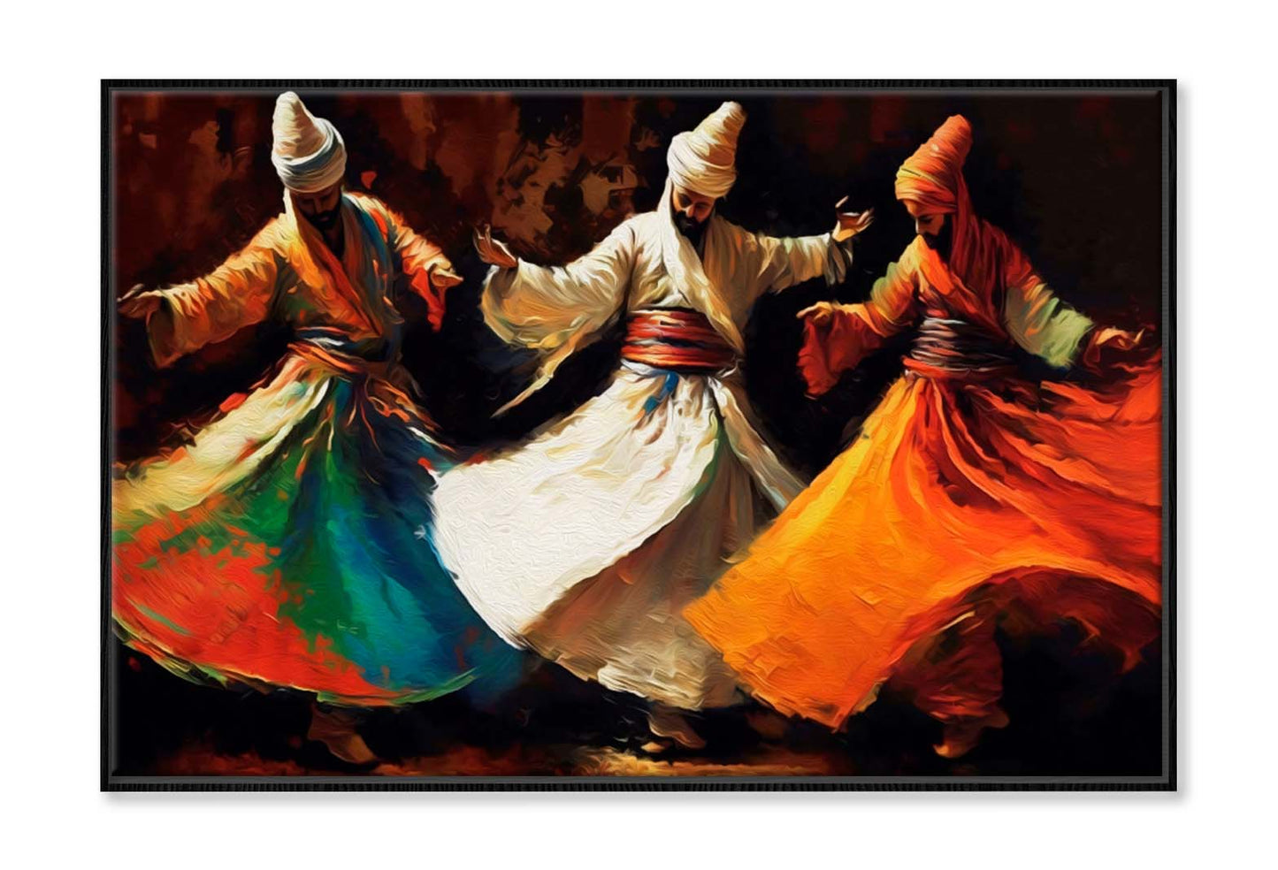 Colorful Sufi Dancing Painting Wall Art Limited Edition High Quality Print