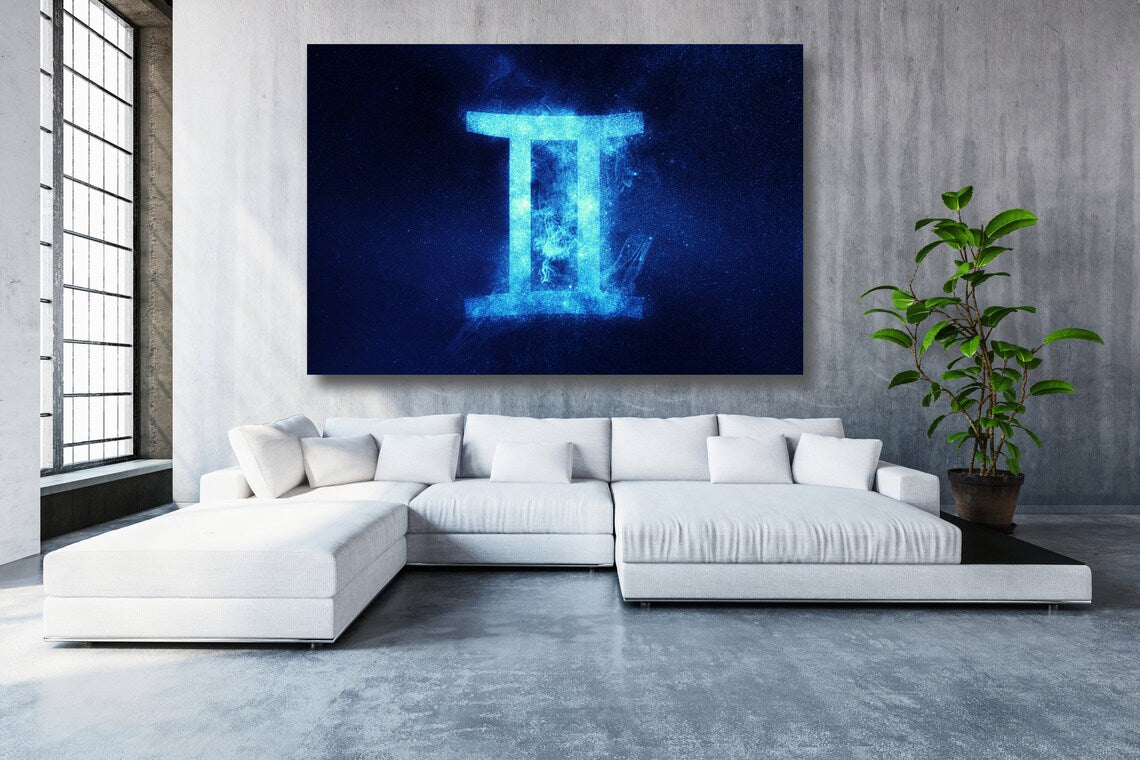 Gemini Zodiac Acrylic Glass Print Tempered Glass Wall Art 100% Made in Australia Ready to Hang