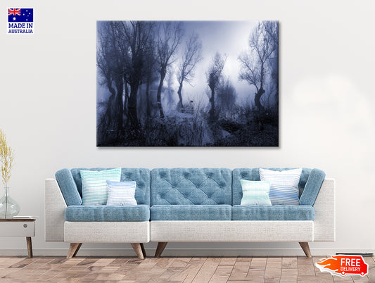 Misty Dark Swamp in autumn Print 100% Australian Made - Bella Home Decor