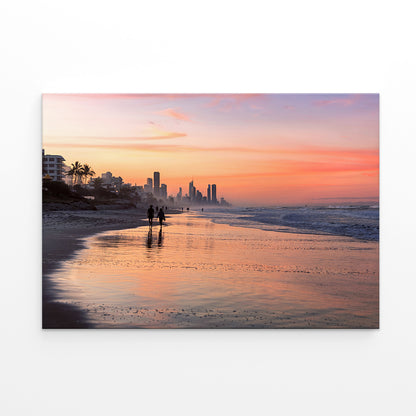 Gold Coast Queensland Sunset Wall Art Decor 100% Australian Made
