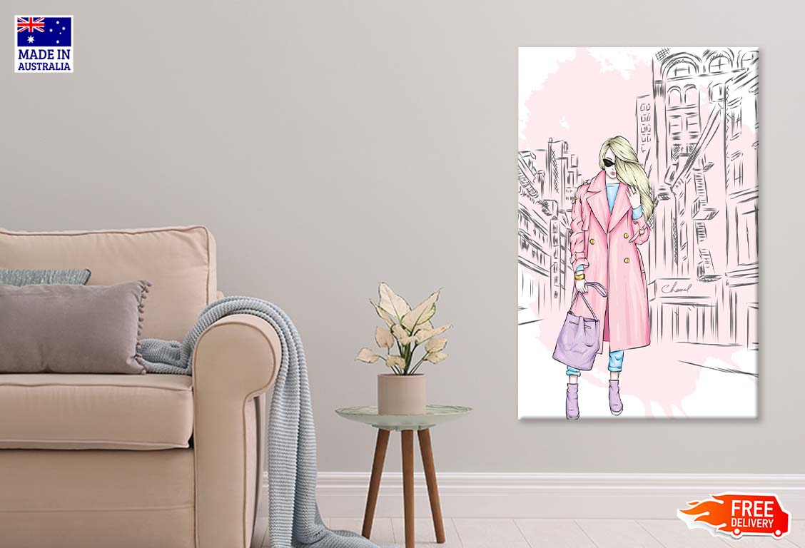 Lady With Elegant Fashion Store Print 100% Australian Made